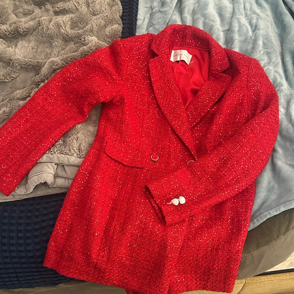 Endless Rose Red Blazer Romper
